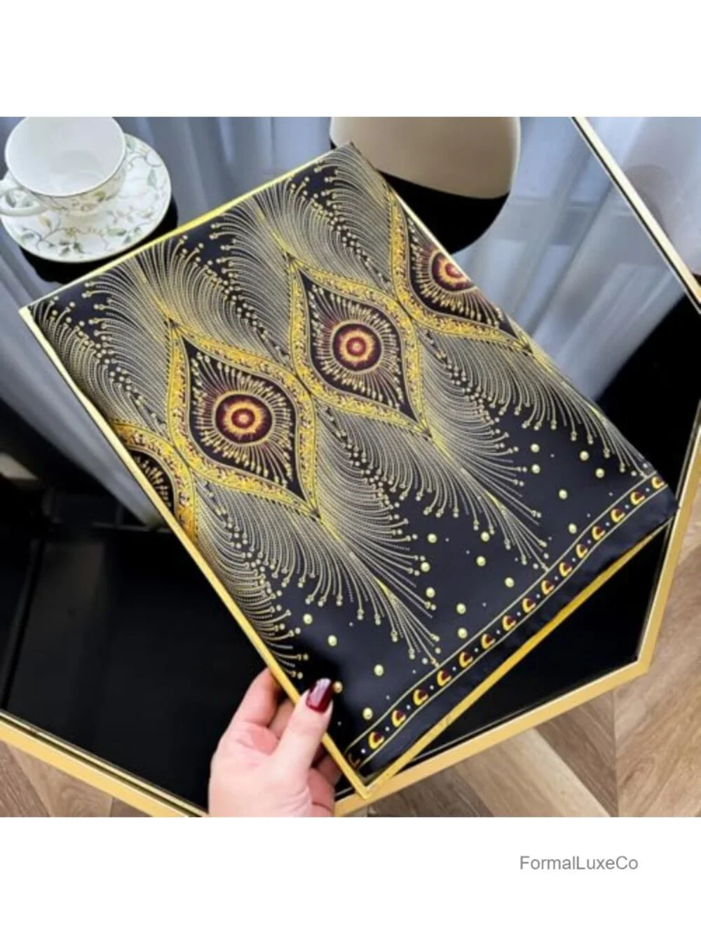 Women's Floral Polyester Oversized Scarf Shawl Wrap Lightweight Silk Like
